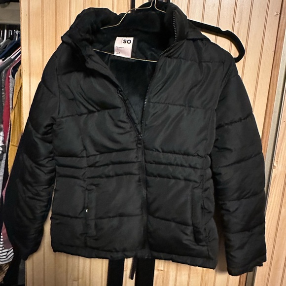 Girls SO puffer jacket, black size 14/16 - Picture 3 of 3